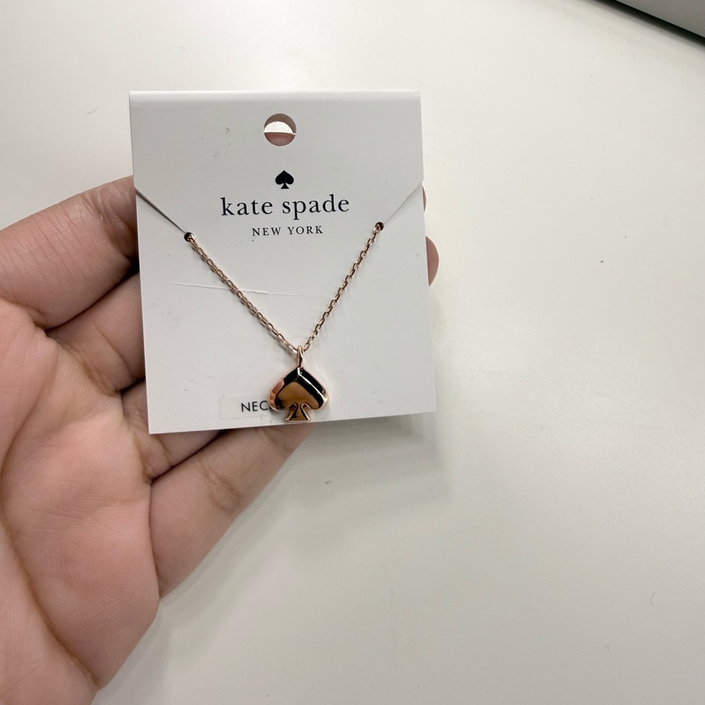 Kate Spade Rose Gold Spade Necklace